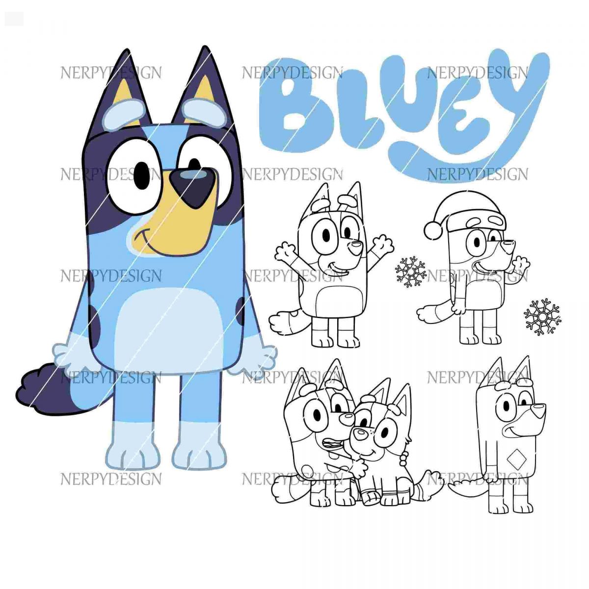 Bluey Dog svg Cut Files for Cricut Instant Download