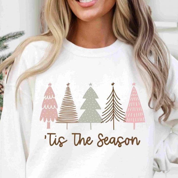 Boho Christmas Trees SVG PNG for Retro Holiday Sublimation