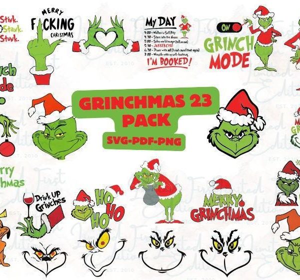 Bundle of 23 Christmas SVGs for Cricut Instant Download