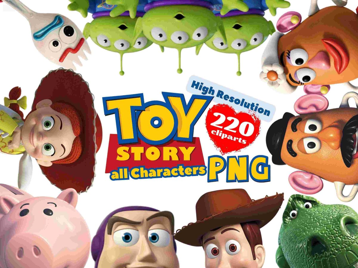 Bundle of Toy Story Cartoon SVG PNG Cliparts for Sublimation Parties