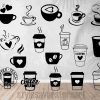 Caffeine Collection Coffee Tea Cup SVGs Vector Silhouette Print