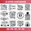 Caffeine Queen Funny Coffee SVG Bundle for Coffee Lovers Mug SVG Cut