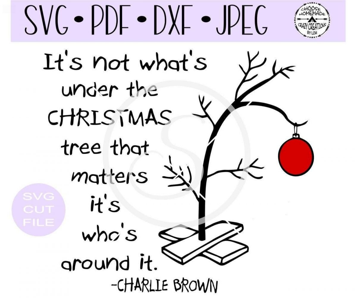 Charlie Browns SVG Christmas Tree Verse for DIY Decals Vinyl Cutters