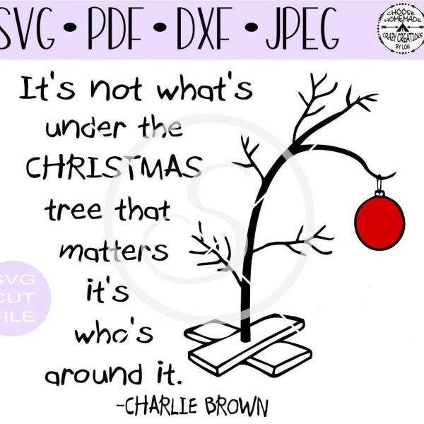 Charlie Browns SVG Christmas Tree Verse for DIY Decals Vinyl Cutters