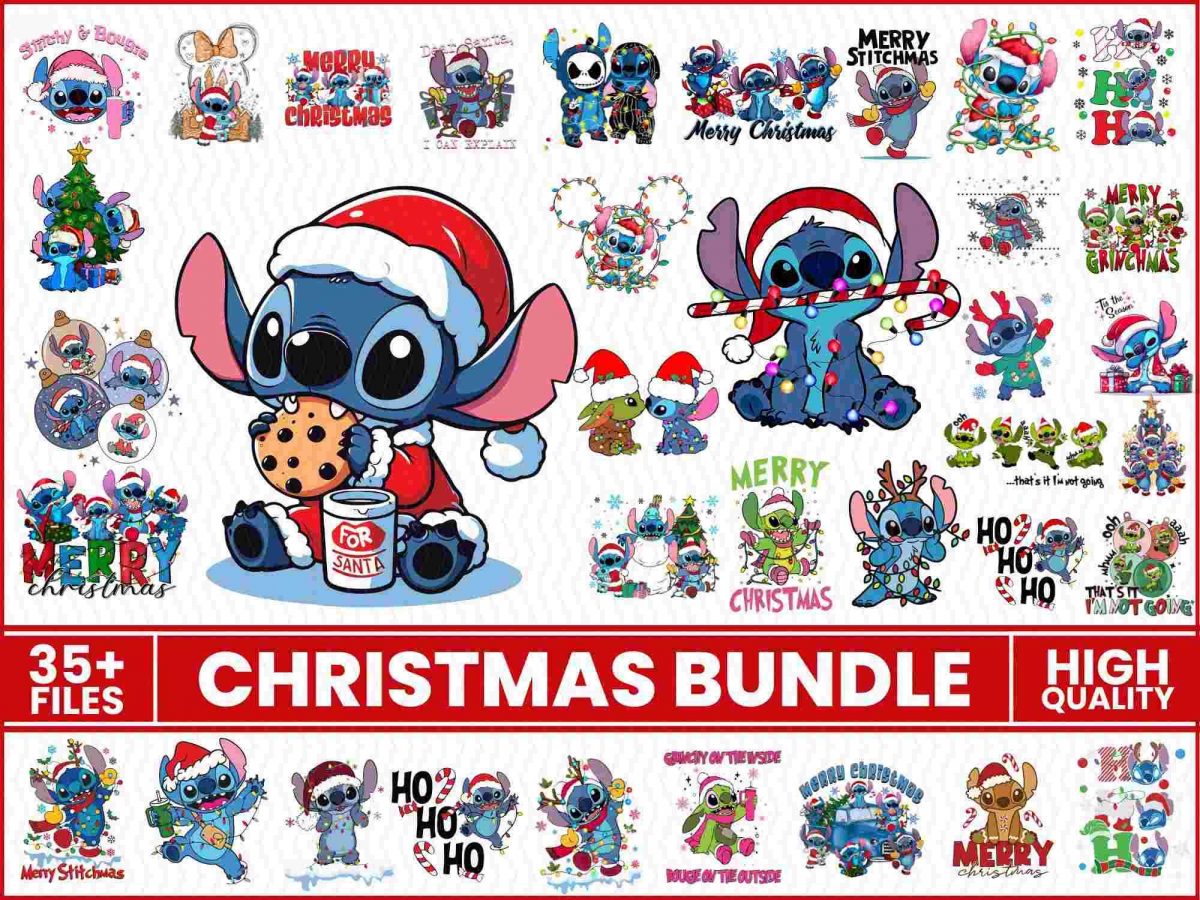 Charming Blue Alien Christmas SVG Bundle Festive Cartoon Animals for