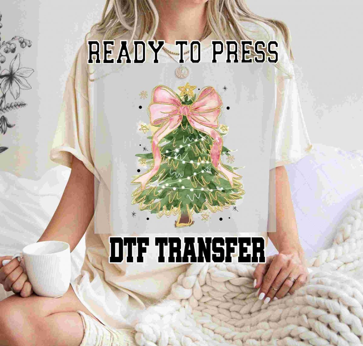 Charming Christmas Tree SVG PNG Coquette DTF Transfers