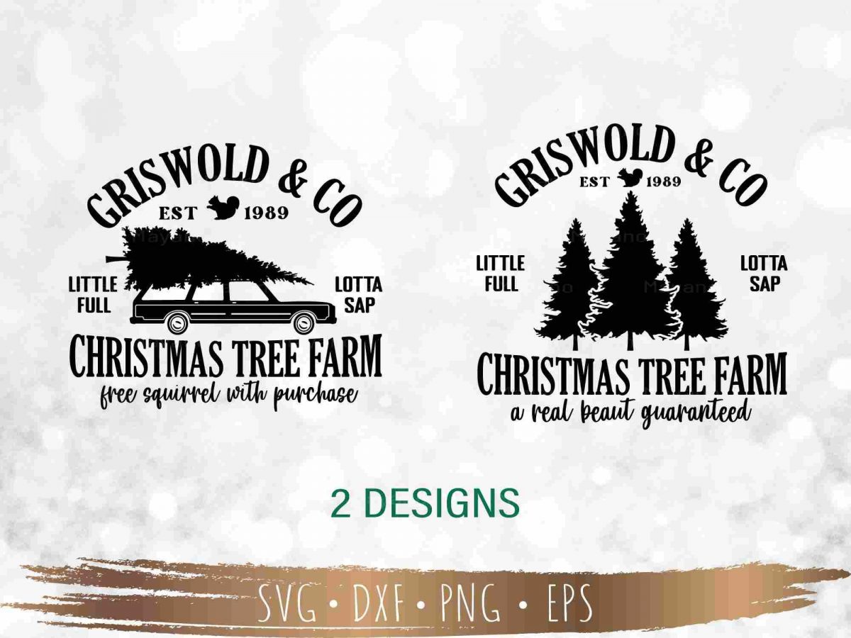 Charming Griswold Christmas Tree Farm SVG PNG 2 Cutting Designs for