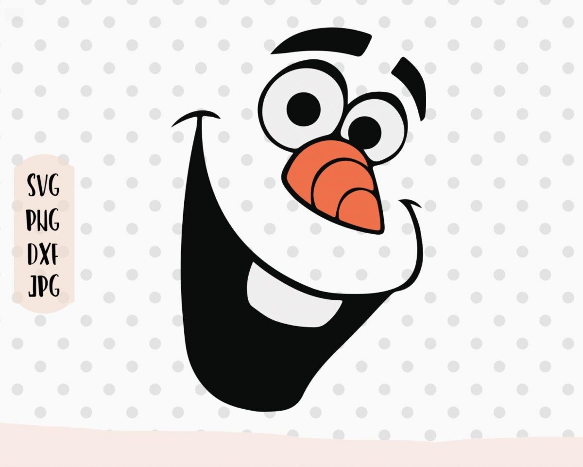 Charming Olaf SVGs Layered Snowman Face SVGs