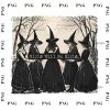 Charming Vintage Girls Witch png Funny Halloween Women png Witchy