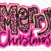 Cheerful Christmas Pink Leopard SVG Design