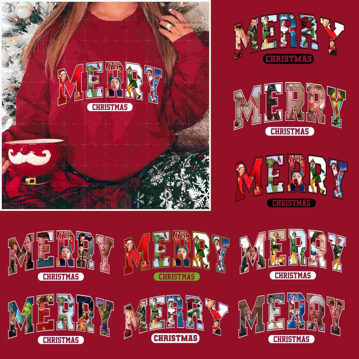 Cheerful Christmas SVG Bundle Cute Characters Retro Movies Festive