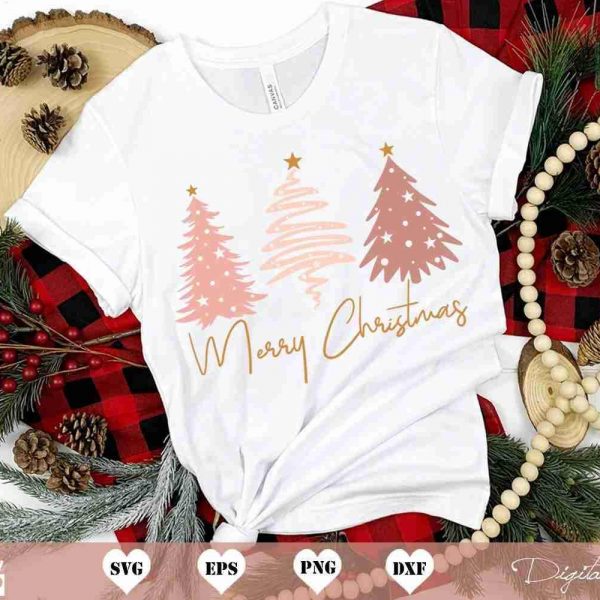 Cheerful Christmas SVG DXF PNG Instant Download for Festive Shirts