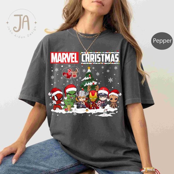 Cheerful Marvel Friends Christmas SVG Avengers Xmas Superheroes