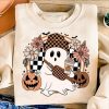 Chic Halloween Ghost SVG Checkered Pumpkin SVG Bougie Coffee Ghost