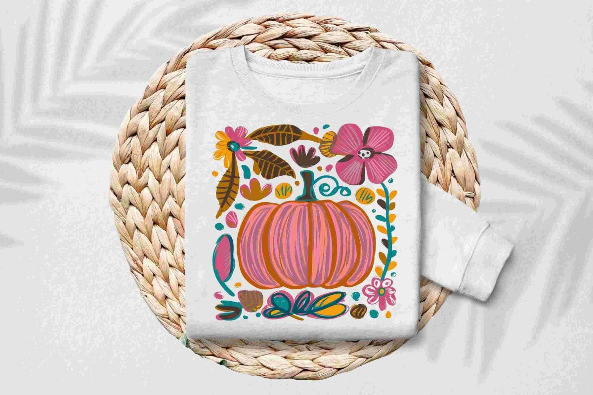 Chic Leopard Pink Pumpkin Boho Floral Fall SVG Retro Autumn Vibes