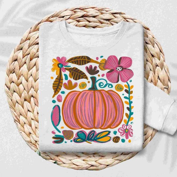 Chic Leopard Pink Pumpkin Boho Floral Fall SVG Retro Autumn Vibes