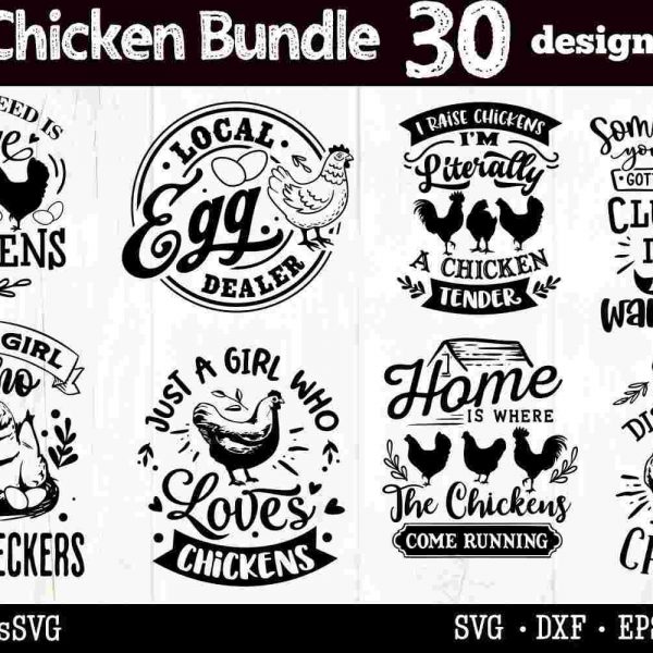 Chicken bundle svg, Chicken svg, Chicken mama svg, Chicken lover svg, Funny chicken svg