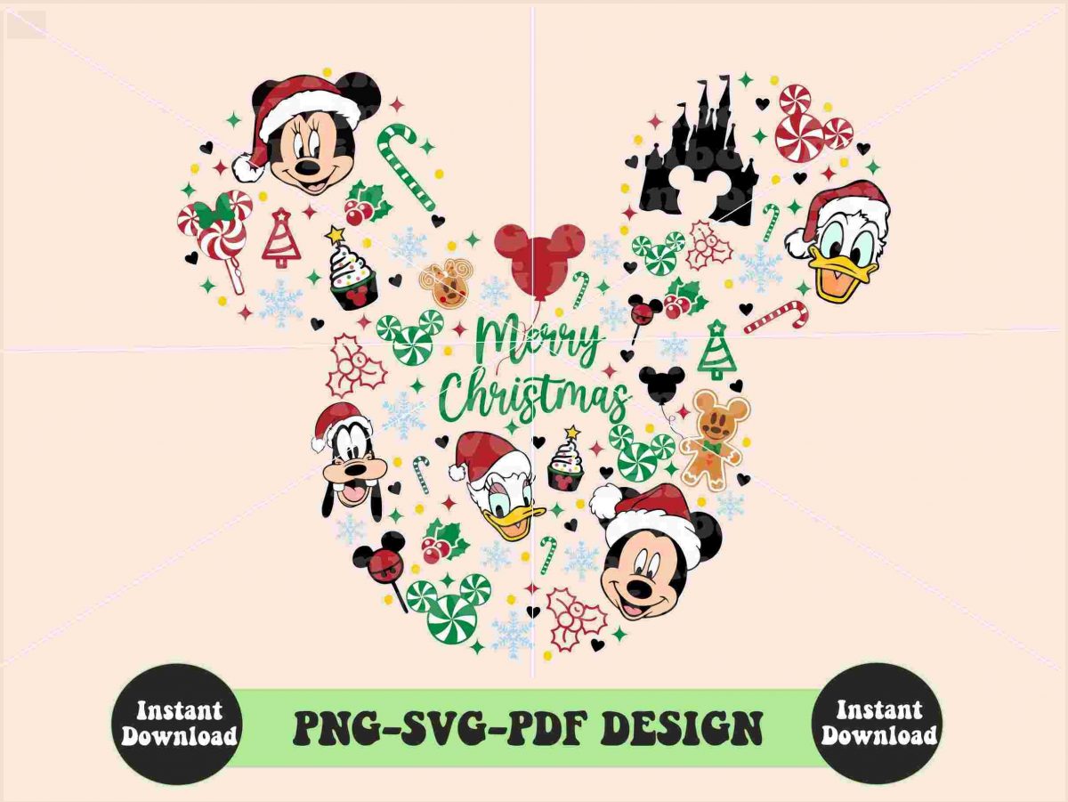 Christmas 2022 Mouse Head Party SVG Shirt Holiday PNG Cricut Friends