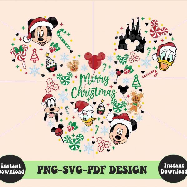 Christmas 2022 Mouse Head Party SVG Shirt Holiday PNG Cricut Friends