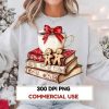 Christmas book png, coquette christmas png, christmas gift librarian, books lovers png, lovely christmas png, teachers christmas gift