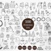 Christmas Bundle 100 SVG Cut Files for Ornaments Doodles and More