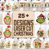 Christmas Cartoon Bundle Laser Cut SVG PNG Files for Decor Engraving