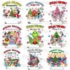 Christmas Cartoon Characters Bundle Custom SVGs Xmas Bag Blue Dog