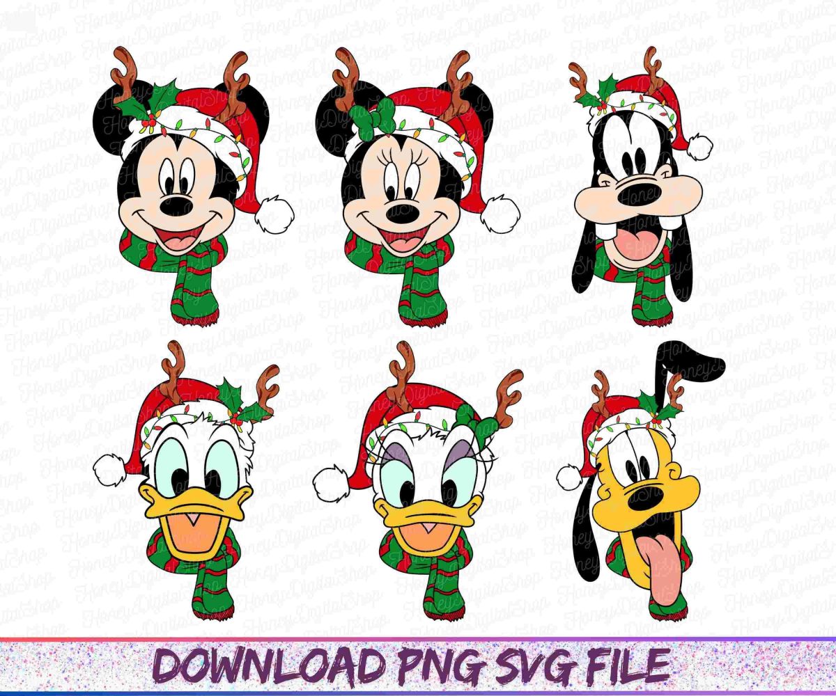 Christmas Character Bundle Festive Svg Png Squad for Holiday Season