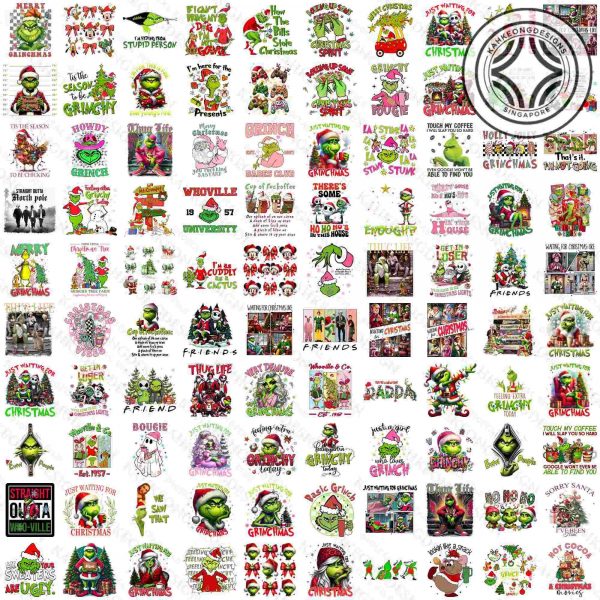 Christmas Character PNG Bundle 300 Festive Designs Mean Guy Pink