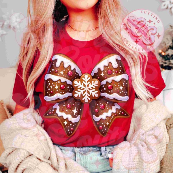 Christmas Coquette Bow Png, Coquette Christmas Png, Gingerbread Bow Png, Christmas Sublimation, Christmas Shirt Design, Christmas Bow #42