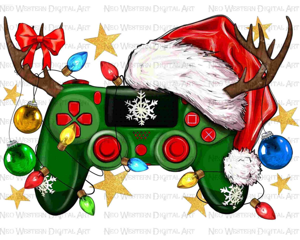 Christmas Game Controller png sublimation design download, Christmas png, Game Day png, Game Controller png, sublimate designs download