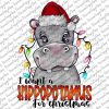 Christmas Hippo SVG Festive Digital Download for Sublimation Graphics