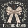 Christmas Jesus Coquette Bow SVG Biblical Holiday Season PNG