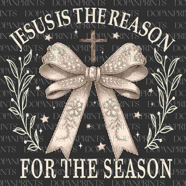 Christmas Jesus Coquette Bow SVG Biblical Holiday Season PNG