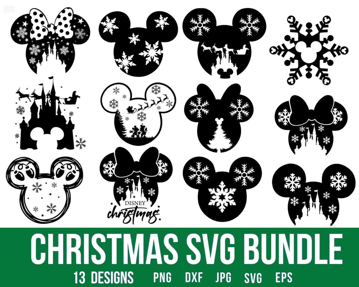 Christmas Mega Bundle SVG Cartoon Santa Shirt Mickey