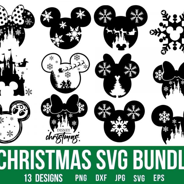 Christmas Mega Bundle SVG Cartoon Santa Shirt Mickey