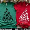 Christmas Paw Tree SVG for Cricut Silhouette Authentic Digital