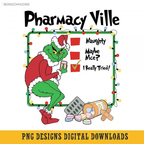 Christmas PharmacyVille Crew Pharmacist Tech Funny Xmas PNG