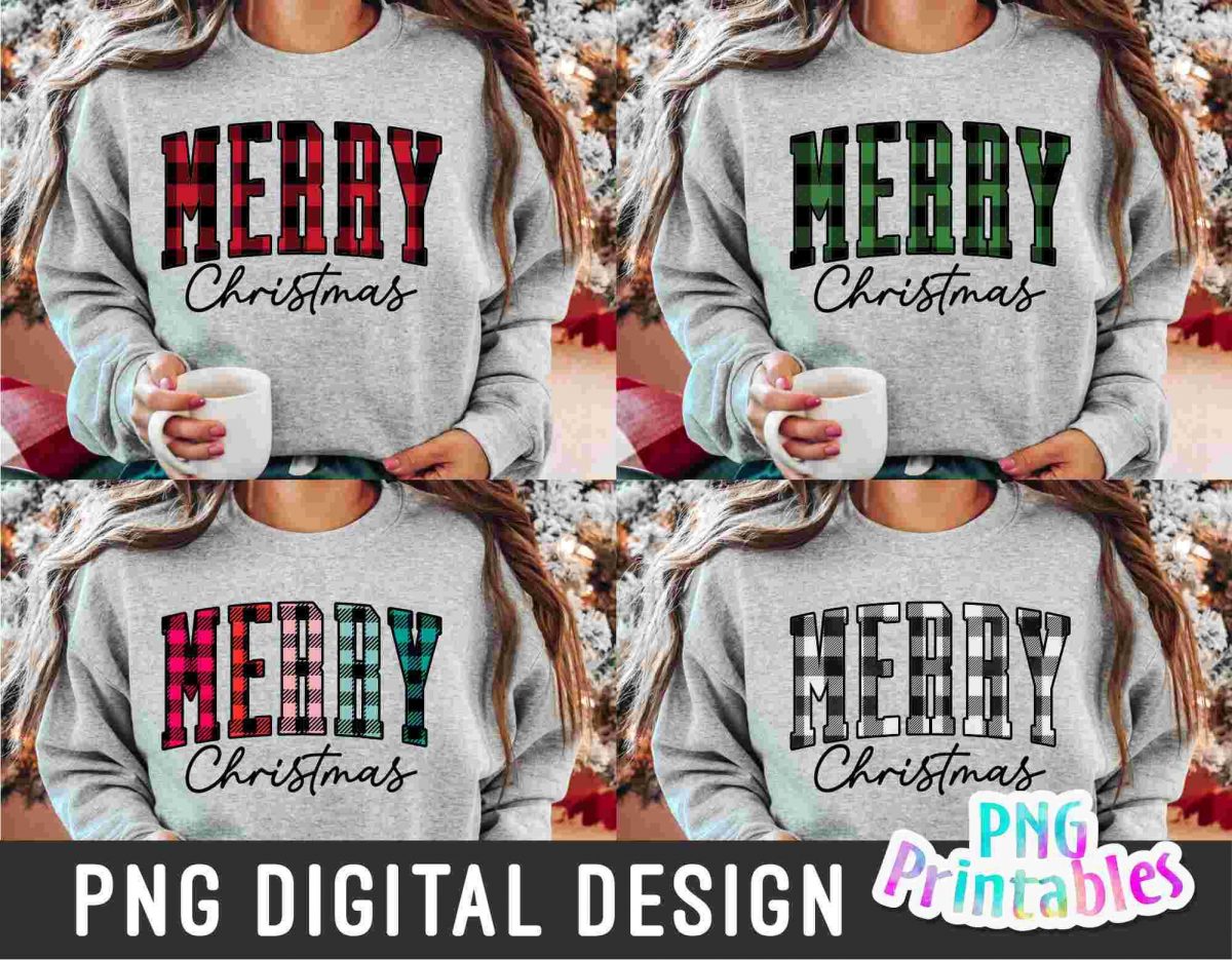 Christmas Plaid SVG Festive Sublimation Print File Digital Download