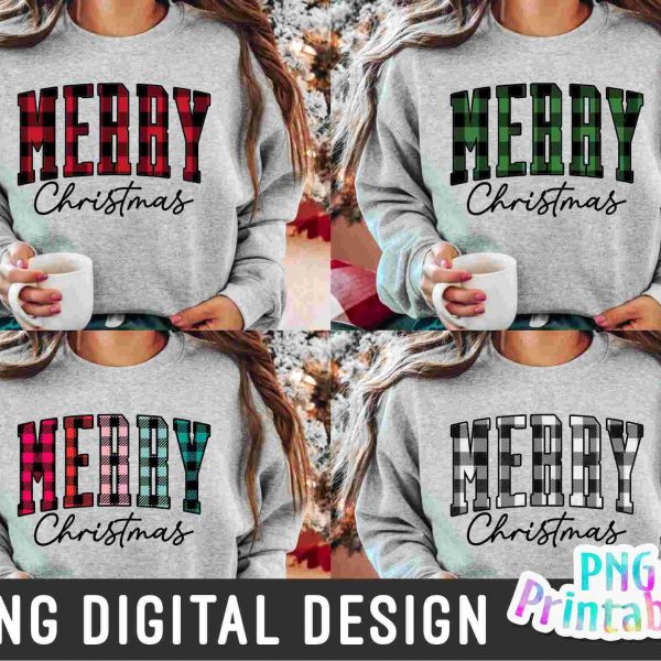 Christmas Plaid SVG Festive Sublimation Print File Digital Download