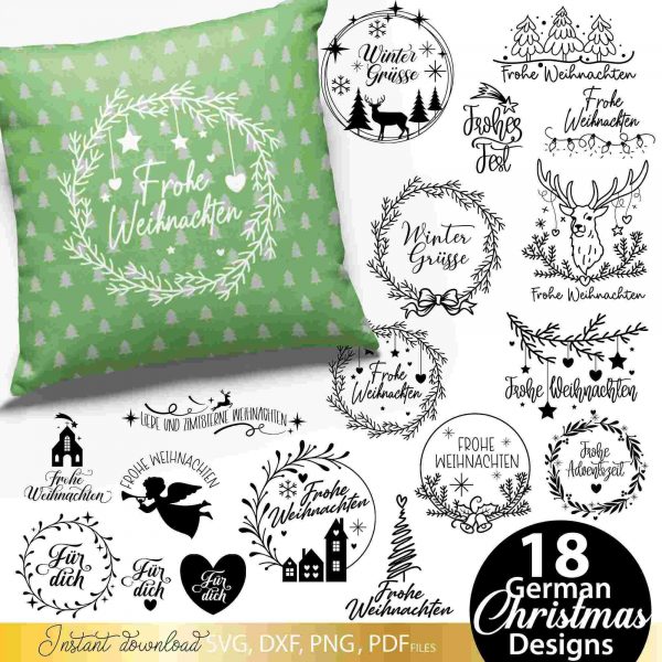 Christmas Plotter Bundle SVG PNG DXF pdf Holiday Svg Collection