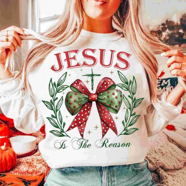 Christmas Season SVG PNG Jesus Coquette Bow and More