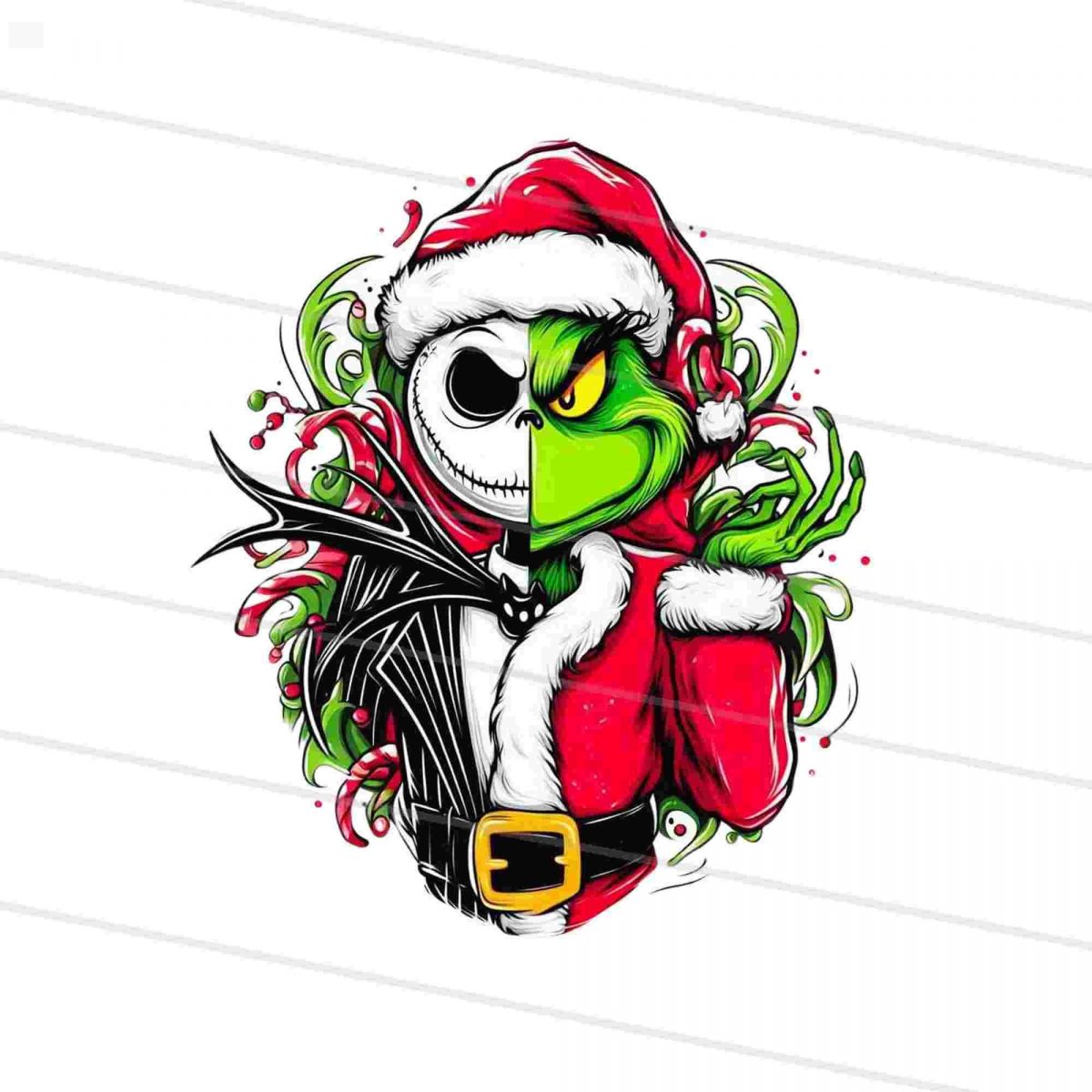 Christmas Sublimation Grinch Jack Skeleton Nightmare Digital