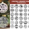 Christmas SVG Bundle Round Ornaments Tree Decor Circle Signs Festive