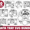 Christmas SVG Bundle Santa Tray Plate Milk Cookies Carrot for Cricut