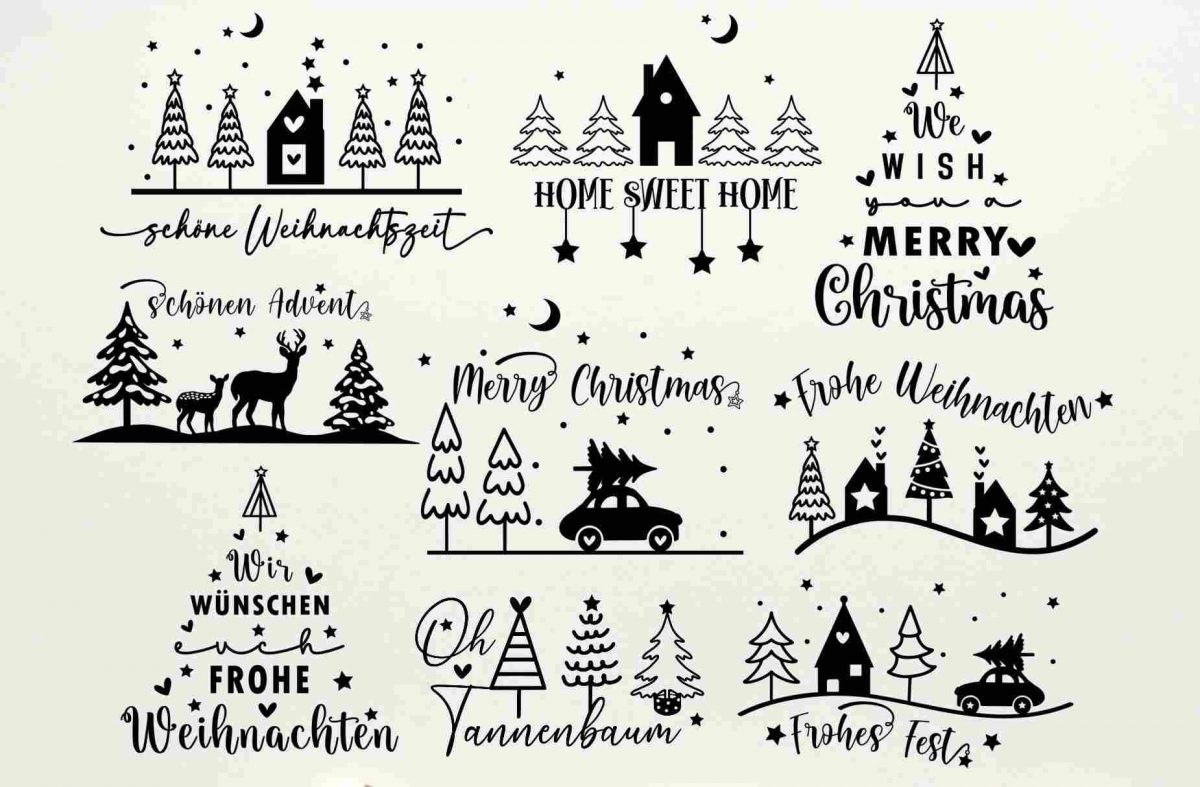 Christmas SVG Files for Holiday Designs in German