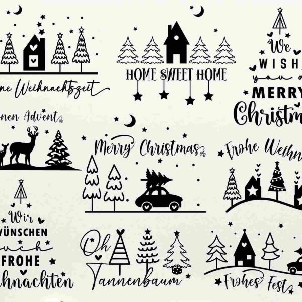 Christmas SVG Files for Holiday Designs in German