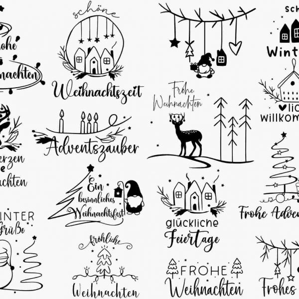 Christmas SVG Files for Silhouette Cricut Laser Cutting