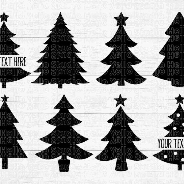 Christmas Tree Bundle Svg Png Clipart for Cricut Silhouette