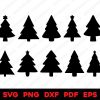 Christmas Tree Silhouettes Pack 1 svg png dxf eps pdf vector